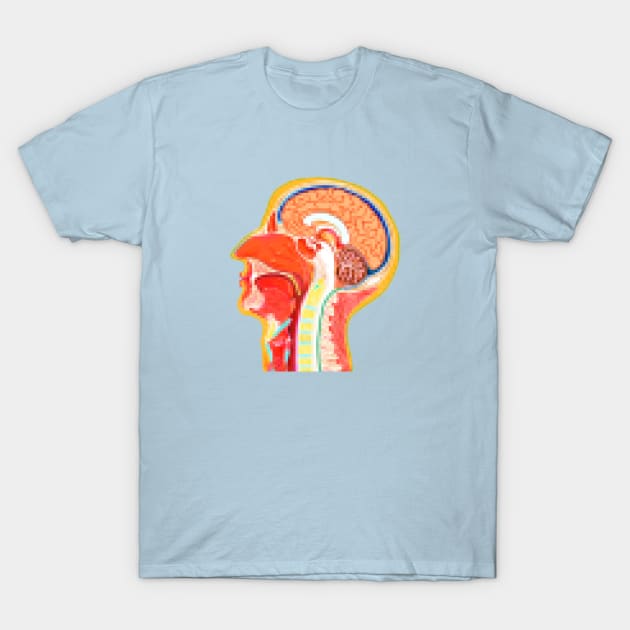 Human Anatomy- Pixelated Nasal Cavity Illustration T-Shirt by CatsandBats